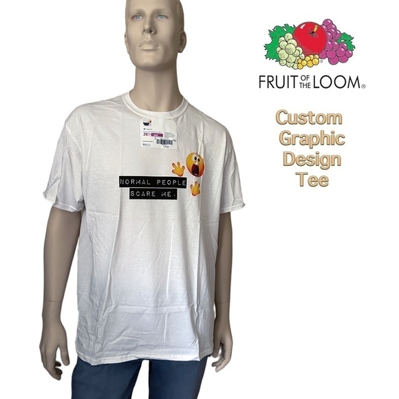 πΈ Graphic Custom T-Shirt Shirt Top Normal People Scare Me Graphic - Picture 8 of 10